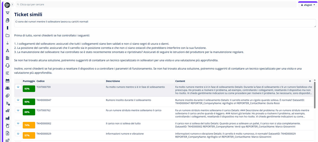 Ricerca dei contenuti simili