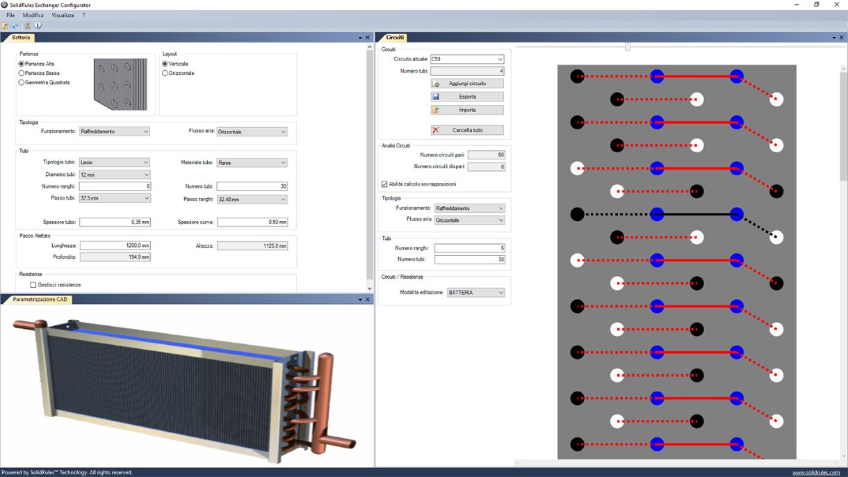 Configurator for heat exchangers